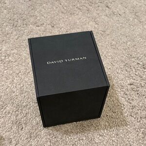 David Yurman Black Necklace Box with Silver Logo